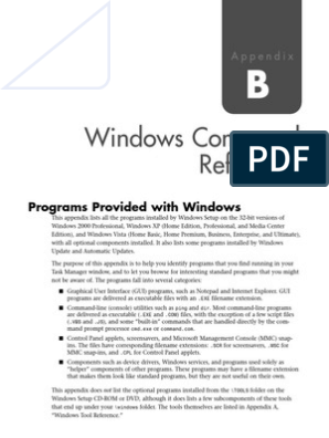 Windows Commands Command Line Interface Windows 2000