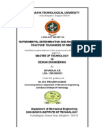 Experimental Determination and Analysis of Fracture Toughness of MMC