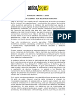 Action/2015 América Latina: Nuestros Cuerpos Son Nuestros Derechos