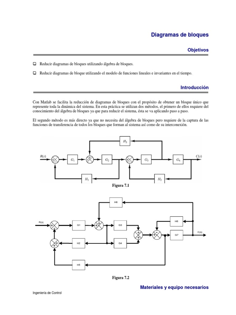 Diagramas de bloques Objetivos