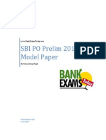SBI Prelim Model Paper-1