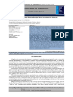 Impact of GDP and Exchange Rate On Foreign Direct Investment in Malaysia