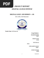 Project Report Digital Clock System: Digital Logic and Design - 3-B