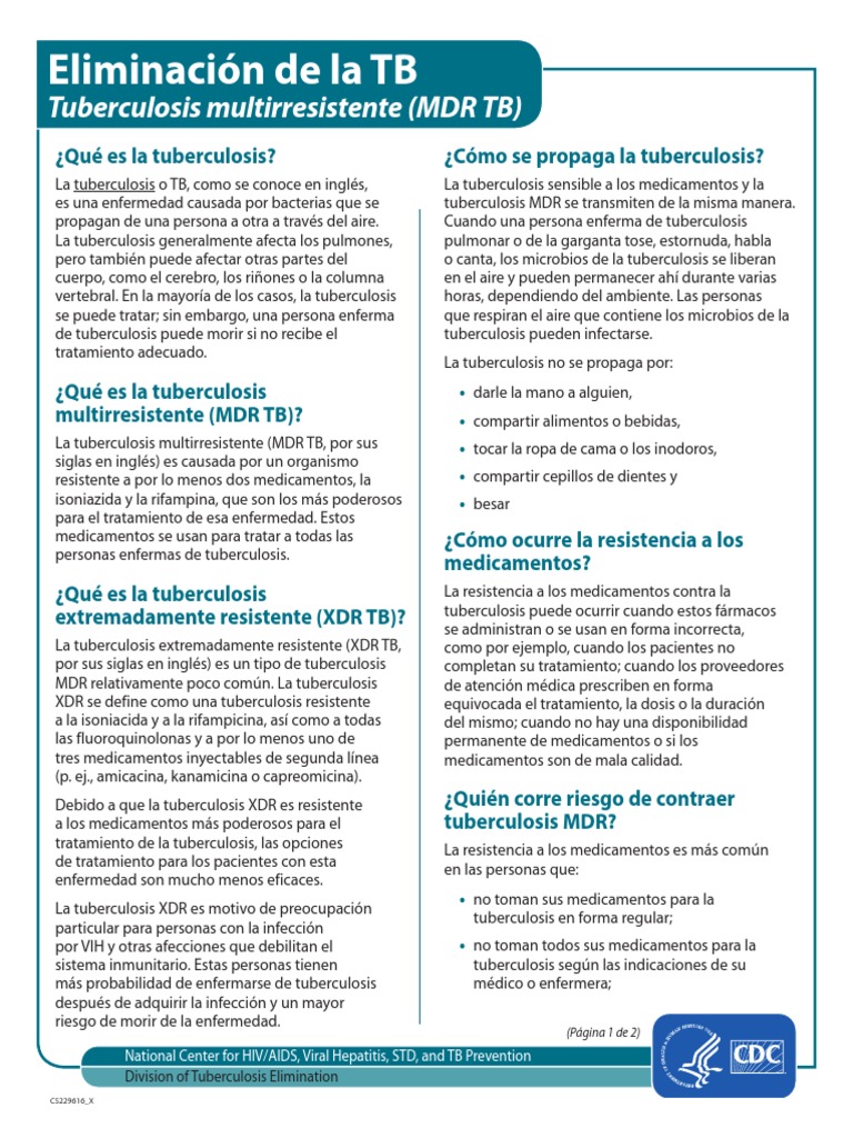 Tuberculosis Multirresistente: Información Clave | PDF | Tuberculosis ...