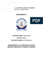 CEN-120 Digital Logic Design: Assignment 2