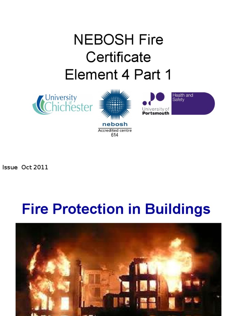 Nebosh Fire Certificate Element 4 Part 1 Issue Oct 2011 PDF Stairs