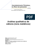 Relatorio de Quimica Analitica Experimental