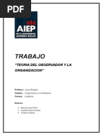 Trabajo Teoria Del Observador y La Organizacion