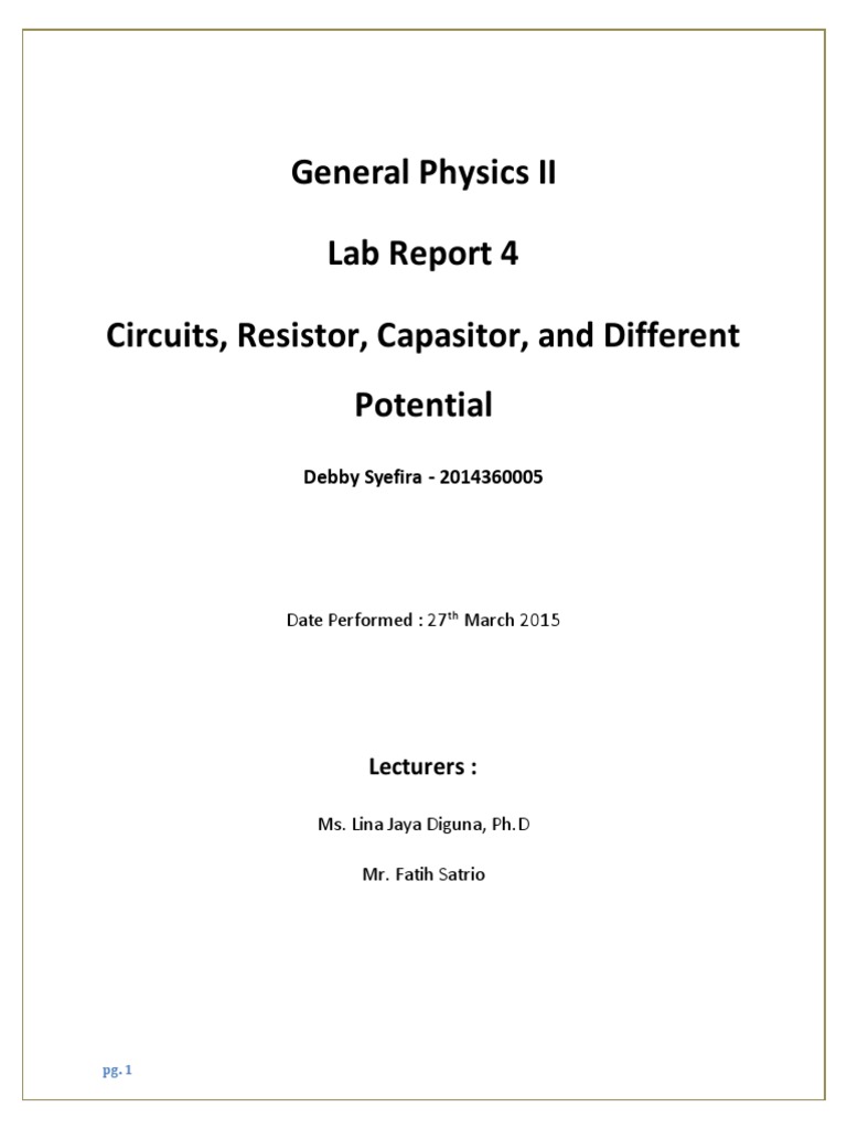 Physics Lab: Circuits & Components | PDF | Series And Parallel Circuits ...