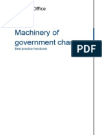 Machinery of Government Change: Best Practice Handbook