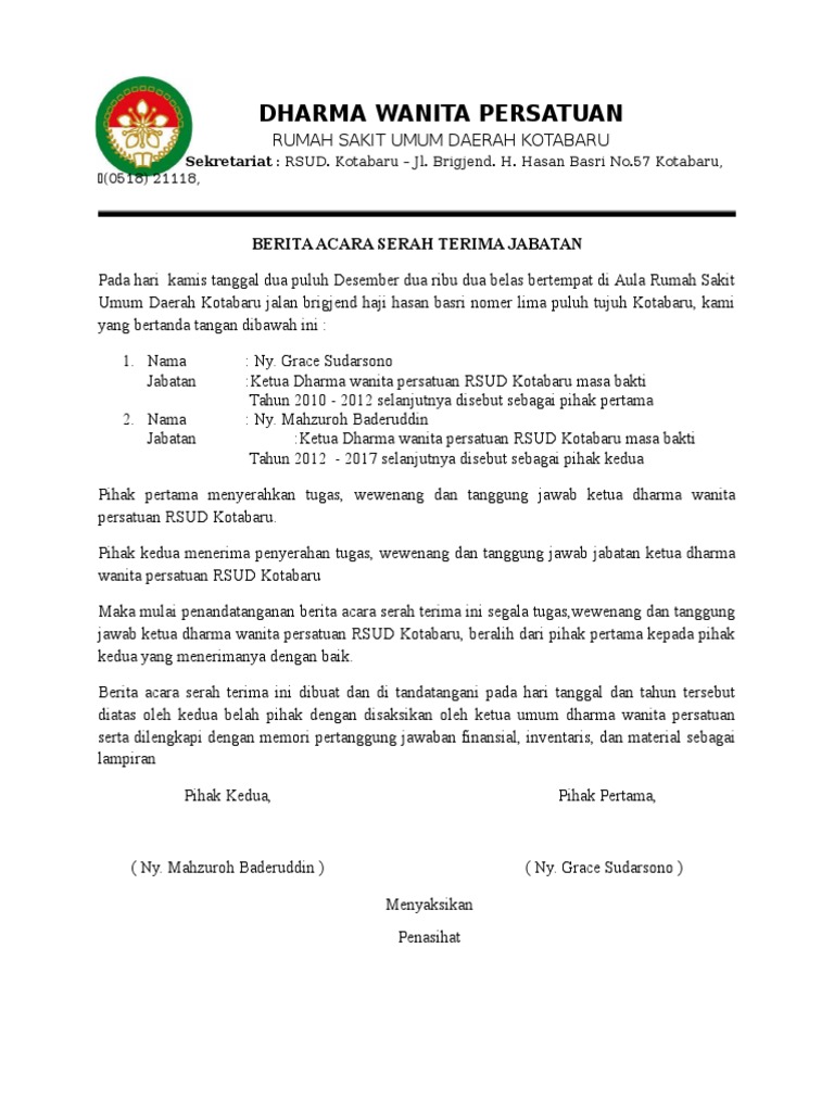Contoh Contoh Teks Sambutan Ketua Dharma Wanita Kumpulan Referensi Teks Pidato
