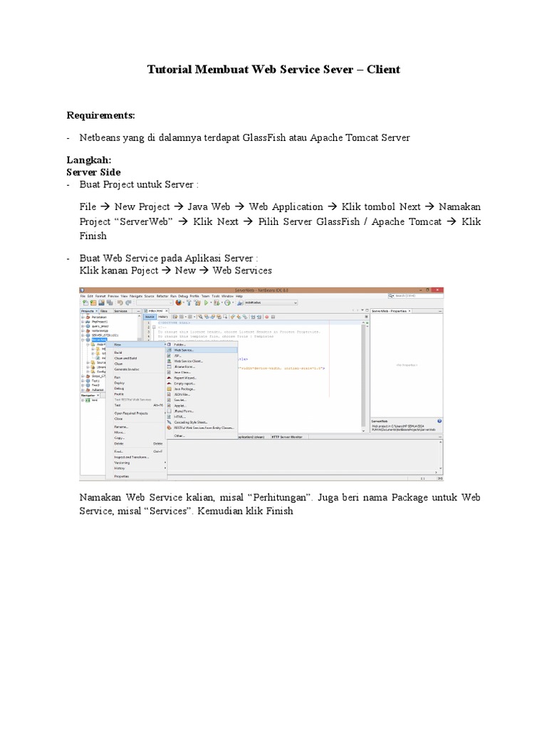 Tutorial Web Service Java | PDF | Komputer | Teknologi & Rekayasa