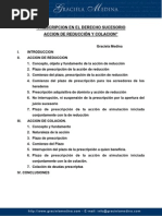 Prescripción de La Colación y Reducción