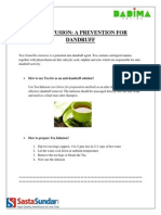 Tea Infusion for Dandruff Prevention