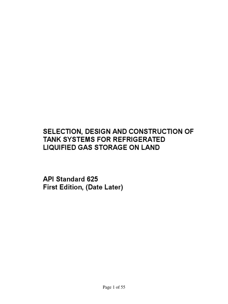 API 625: Tank Systems for LNG Storage | PDF | Cryogenics | Liquids