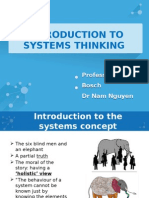 Introduction To Systems Thinking: Professor Ockie Bosch DR Nam Nguyen