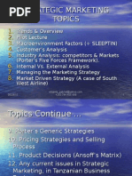 Combined Topics - Strategic Marketing & Management