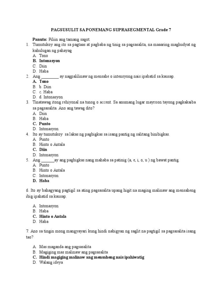 pagsusulit sa ponemang suprasegmental pdf