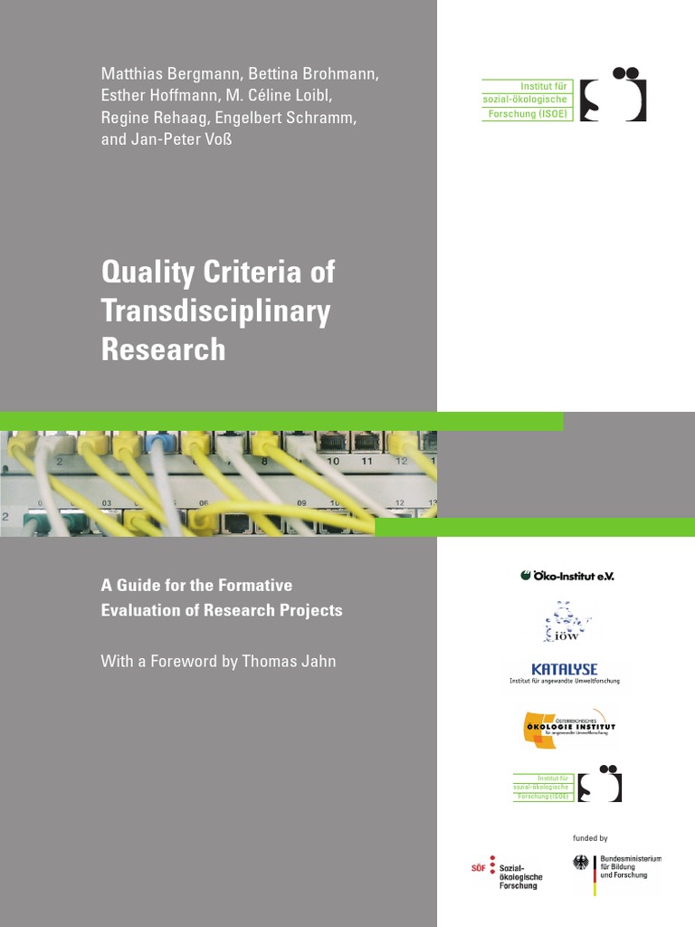 Quality Criteria for Transdisciplinary Research | PDF | Evaluation ...