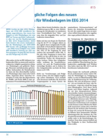 Mögliche Folgen des neuen Ausbaukorridors für Windanlagen im EEG 2014