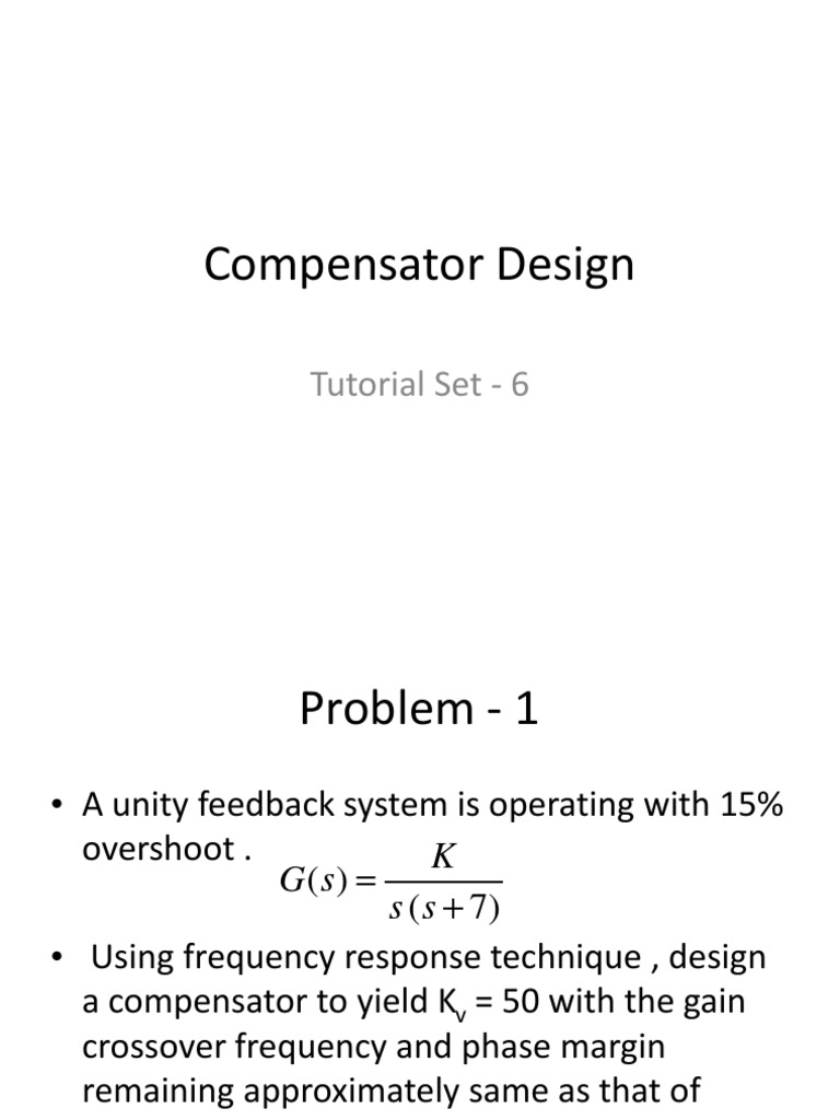Compensator Design I - Version 2 PDF | PDF