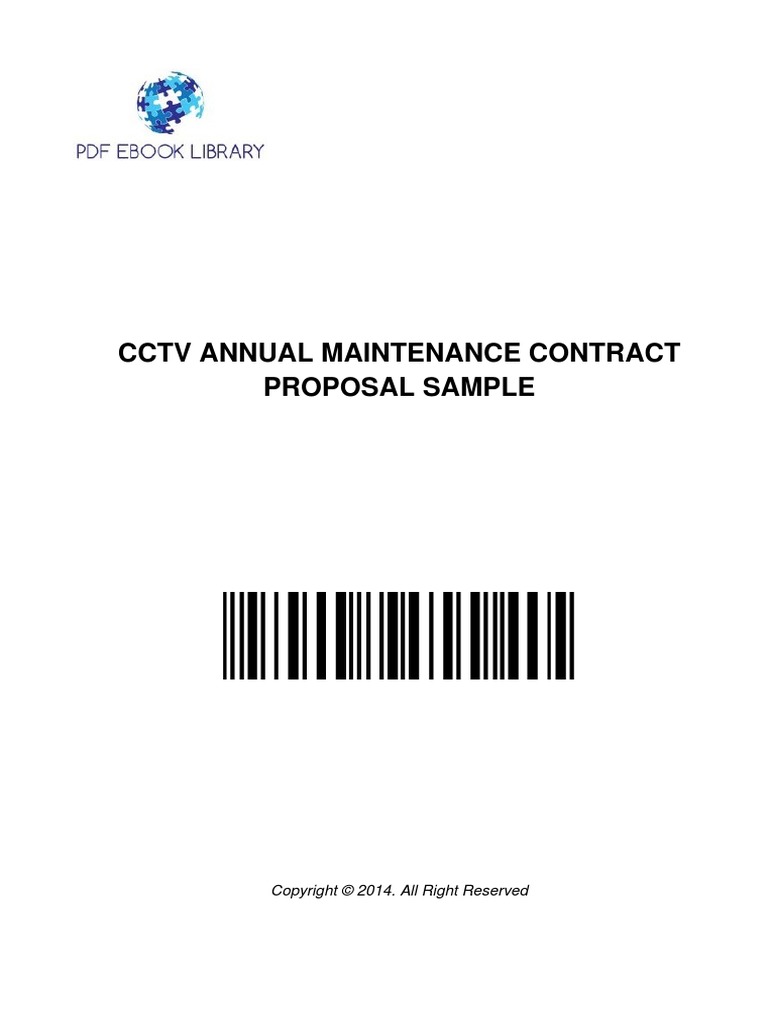 Cctv Annual Maintenance Contract Proposal Sample E Reader E Books