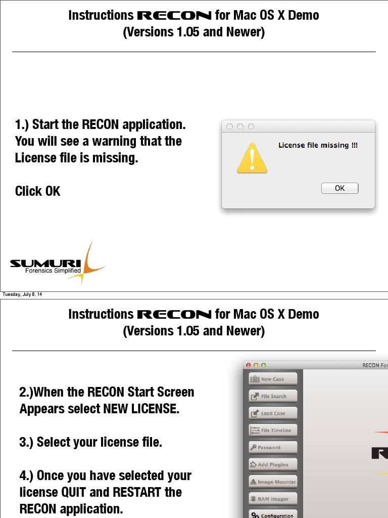 RECON Setup Guide for Mac OS X | PDF | Business | Computers