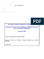 BREF Prévention Et Réduction Intégrées de La Pollution (IPPC)