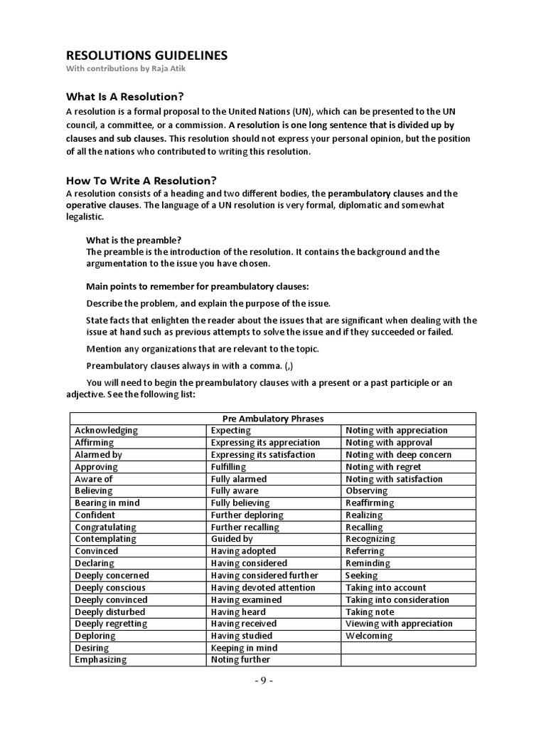 MUN Genocide Resolution Packet  Outer Space  Clause