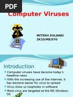 Download Presentation on computer viruses by mitesh SN266901550 doc pdf
