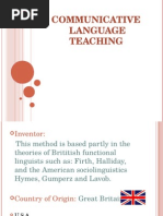 Communicative Language Teaching Method