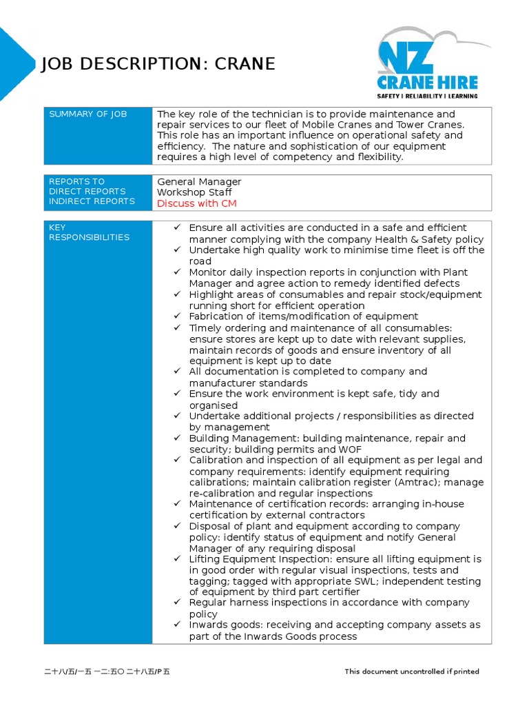 Job Description CRANE TECHNICIAN RP draft new branding.docx Safety Crane (Machine)