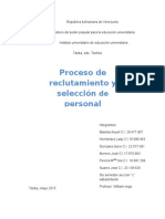 Proceso de Reclutamiento y Seleccion (Trabajo)