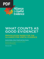 What Counts as Good Evidence WEB