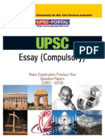 10 Years Essay Question Papers