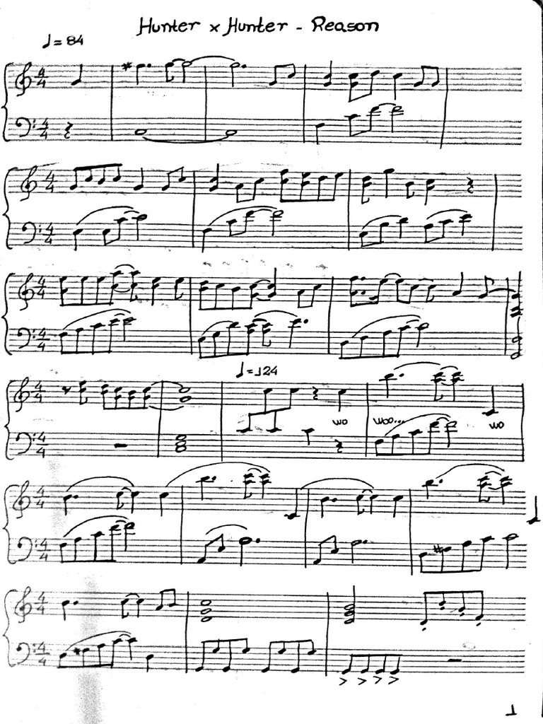 Hunter X Hunter Reason For Piano