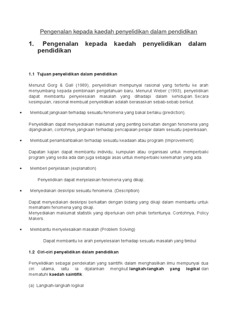 Pengenalan Kepada Kaedah Penyelidikan Dalam Pendidikan Pdf