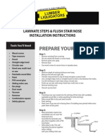 Prepare Your Surface: Laminate Steps & Flush Stair Nose Installation Instructions