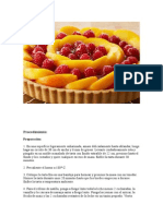 Torta de Nata Con Duraznos y Frutillas