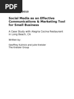 Social Media as an Effective Communications & Marketing Tool for Small Business