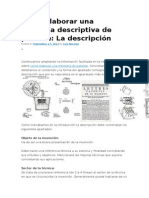 Como Elaborar Una Memoria Descriptiva de Patent1