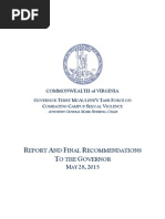 Final Report from Virginia Task Force on Combating Campus Sexual Violence