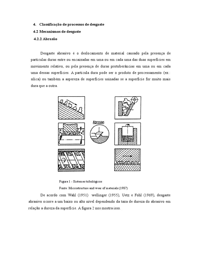 Desgaste Abrasivo: Mecanismos e Classificações | PDF | Vestir-se | Mecânica, image size:768x1024