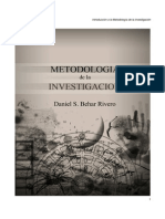 Libro Metodologia Investigacion Daniel S. Behar Rivero