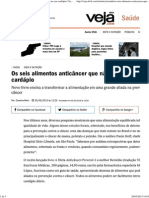 Os Seis Alimentos Anticâncer Que Não Podem Faltar No Seu Cardápio