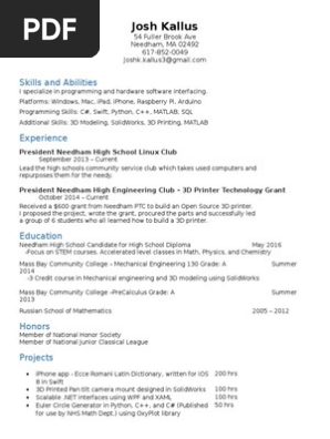 generic resume