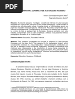 a concepção de infância segundo Rousseau 