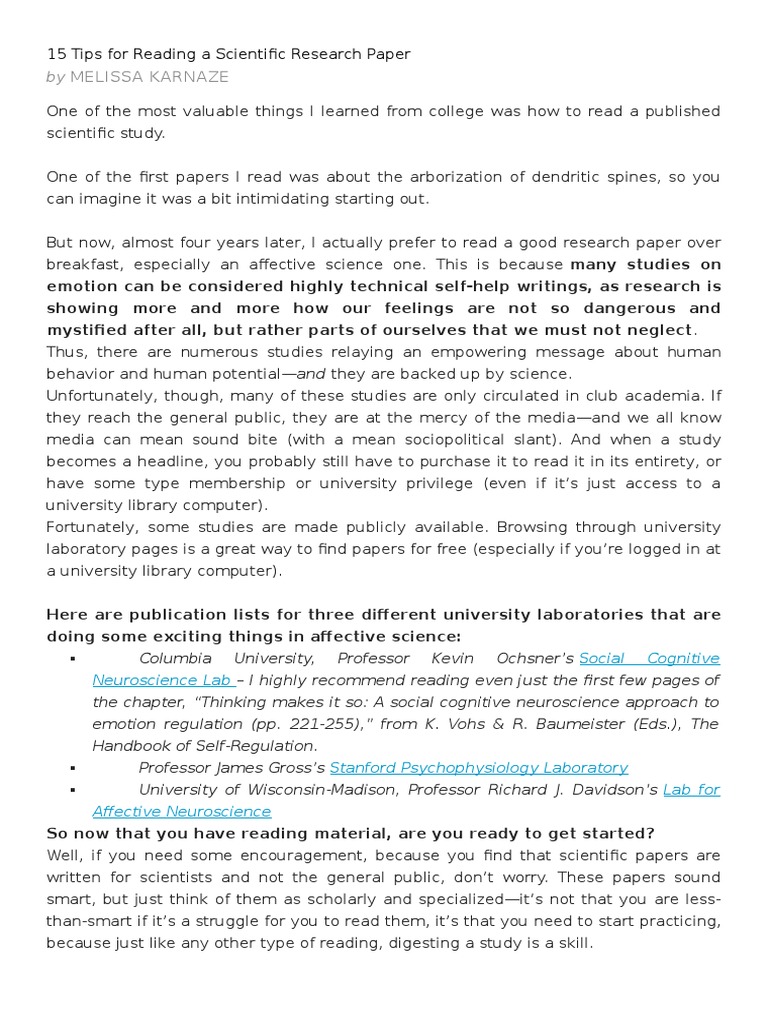 Importance of reading research papers image