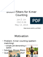 Bloom Filters For K-Mer Counting CSCIE58 JLIN