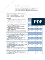 Topic 11 Needs Assessment Questionnaire